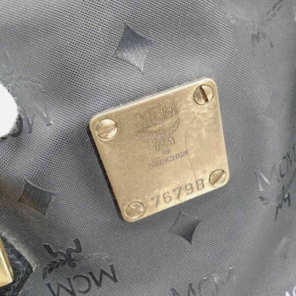 MCM Visetos Black Monogram Speedy Bag - Picture 10 of 14